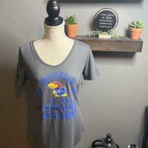 Gray University of Kansas Jayhawks Women's Top